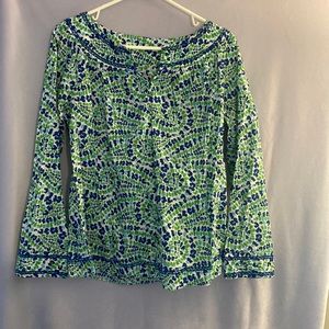 Vineyard Vines womens size medium beachy boho cotton Summer blouse for the win